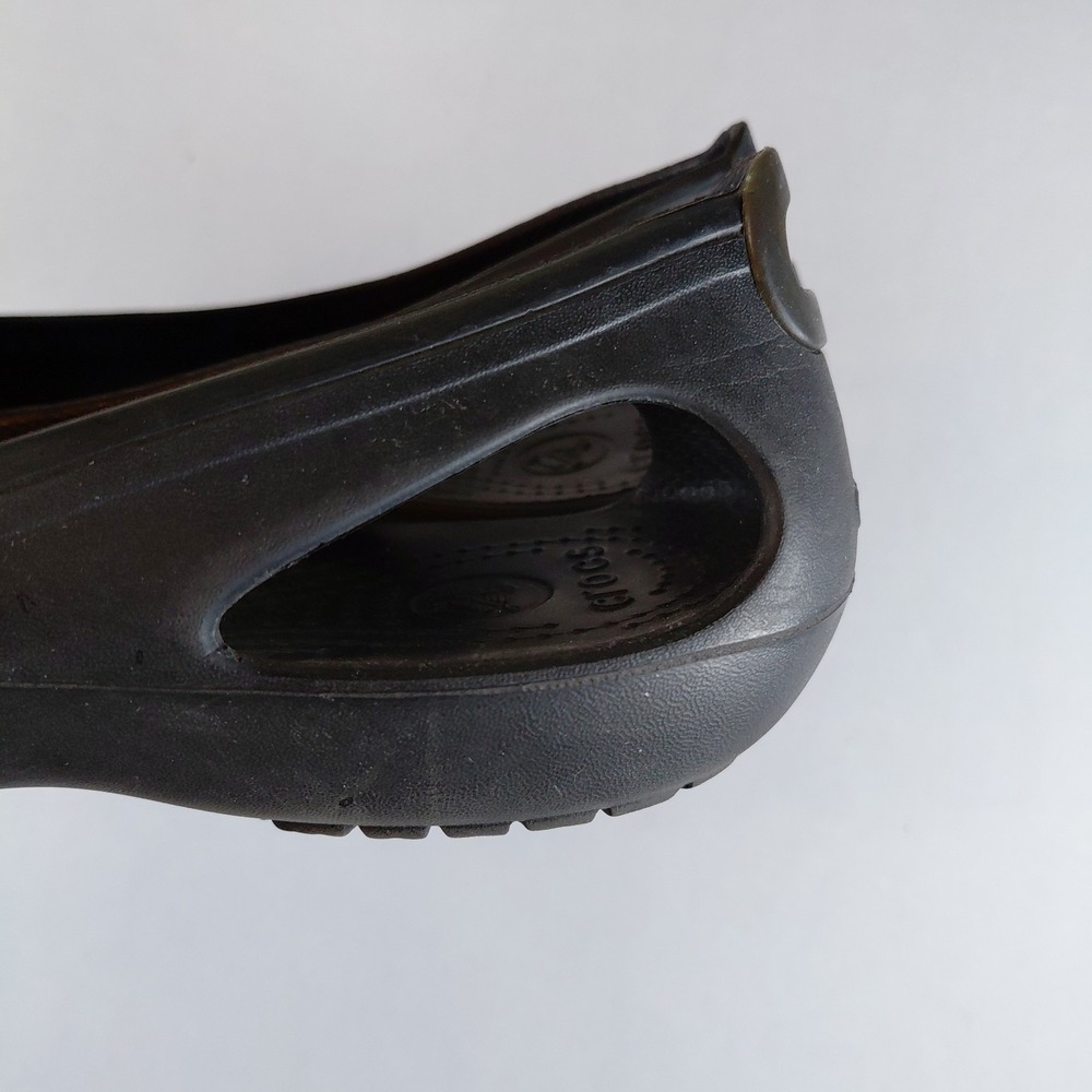 Crocs Kadee Ballet Flats Mary Jane Women's 8 Closed Toe Slingback Black EUC - Picture 8 of 9